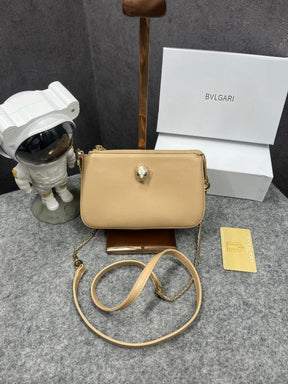 Bvlgari Serpenti Forever Clutch Apricot With OG Box & Dust Bag 837 Apricot