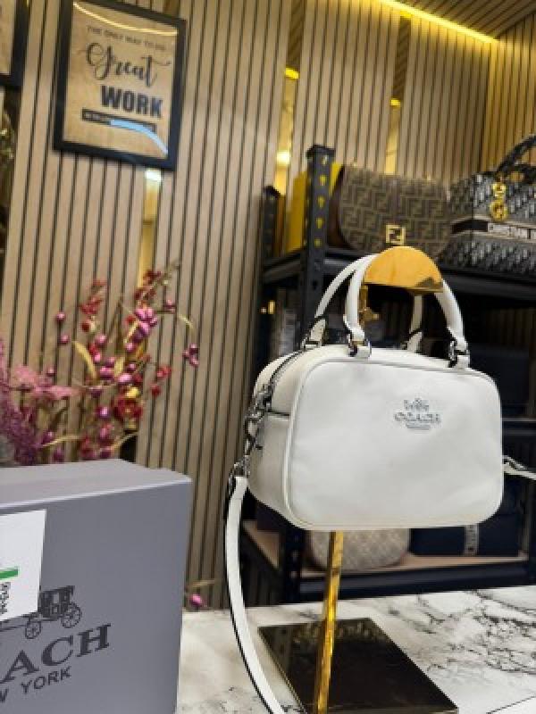 Coach  Satchel  Women  Crossbody  Bag  Sling  Bag  With  Box  And  DustBag  (White)