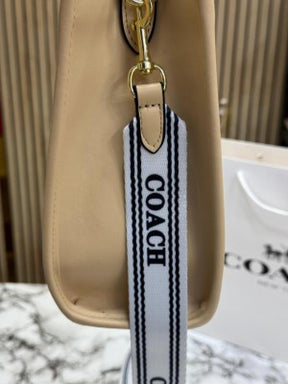 Coach  Signature  Canvas  Shoulder  Bag  Tote  With  CarryBag  (Yellow)