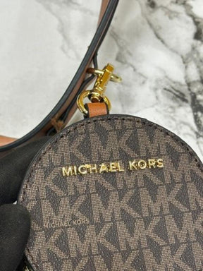 MICHAEL  KORS JET SET TRAVEL CROSSBODY BAG WITH OG BOX AND DUST BAG WITH CARRY BAG PREMIUM QUALITY (BROWN) M7021
