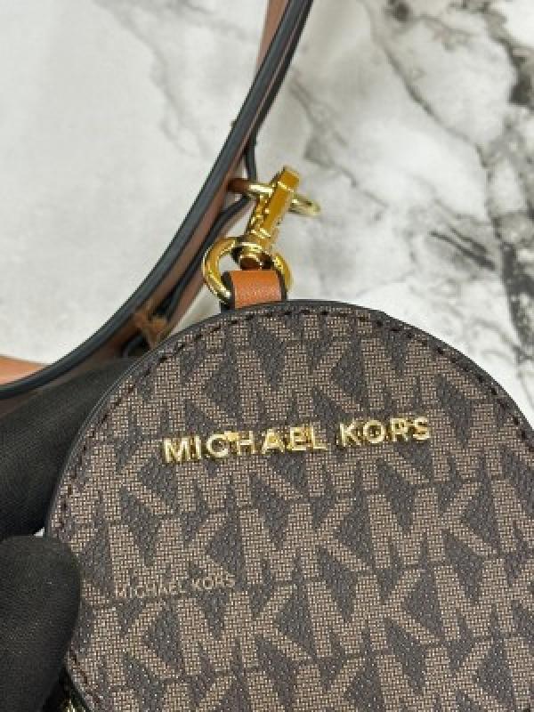MICHAEL  KORS JET SET TRAVEL CROSSBODY BAG WITH OG BOX AND DUST BAG WITH CARRY BAG PREMIUM QUALITY (BROWN) M7021