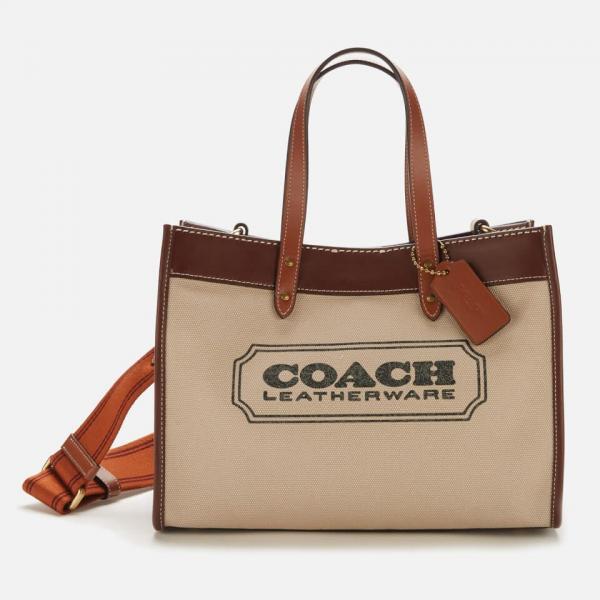 Coach  field  30  canvas  tote  bag  with  og  box