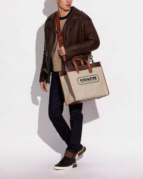 Coach  field  30  canvas  tote  bag  with  og  box