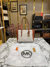 Michael  Kors Sullivan Logo Tote Bag With Dust Bag (Beige Brown)