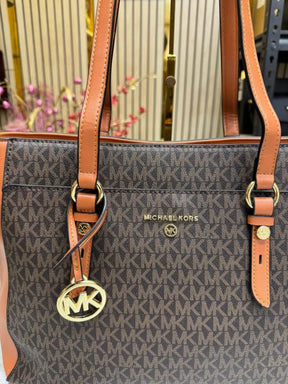 Michael  Kors Sullivan Logo Tote Bag With Dust Bag (Brown)