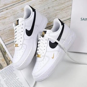 Nikee Airforce 1 Gold Mini Swoosh