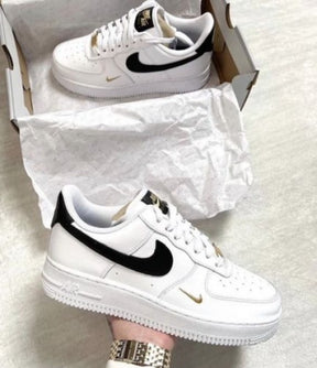 Nikee Airforce 1 Gold Mini Swoosh