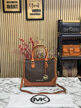 Michael  Kors Sheila Satchel Bag With Dust Bag (Brown)