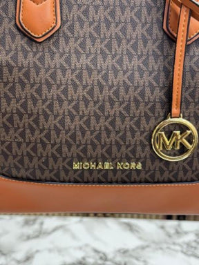 Michael  Kors Sheila Satchel Bag With Dust Bag (Brown)