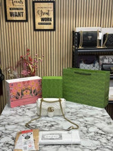 GUCC  I MARMONT DOUBLE BOX PREMIUM QUALITY WITH DUST BAG AND BILL INCLUDING CARRY BAG (WHITE) 8257