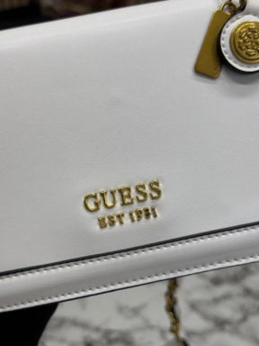 GUESS CONVERTIBLE XBODY HANDBAG WITH OG BOX AND DUST BAG WITH CARRY BAG PREMIUM QUALITY (WHITE) 1005