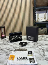 KARL LAGERFELD WOMENS KSIGNATURE GLOSSY SHOULDER BAG (BLACK)