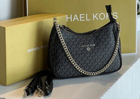 Michael  Kors  MK  Jet  Set  Charm  Small  Logo  Pochette  With  OG  Box  (5575  Black)