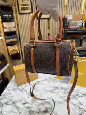 Michael  Kors Bedford Legacy Extra Small Logo Duffle Crossbody Bag With Box And Dust Bag Including Carry Bag (Coffee)