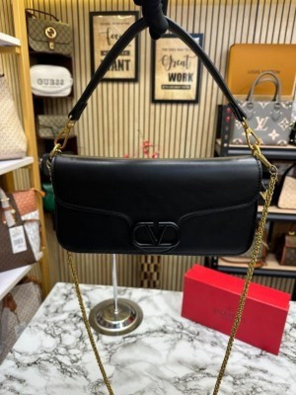 VALENTIN  O GARAVANI MINI LOCO CROSSBODY BAG WITH OG BOX AND DUST BAG (BLACK) (S20)