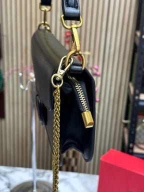 VALENTIN  O GARAVANI MINI LOCO CROSSBODY BAG WITH OG BOX AND DUST BAG (BLACK) (S20)