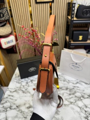 Prada  Moon  Pardieu  Shoulder  Bag  With  Box  And  DustBag  Including  CarryBag  (Brown)