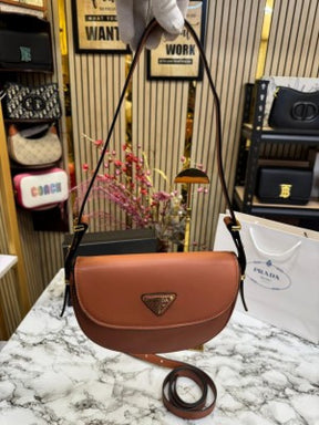 Prada  Moon  Pardieu  Shoulder  Bag  With  Box  And  DustBag  Including  CarryBag  (Brown)