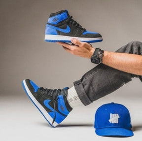 Nik ee Air Jordan Retro 1 High Royal Reimagined Semi UA