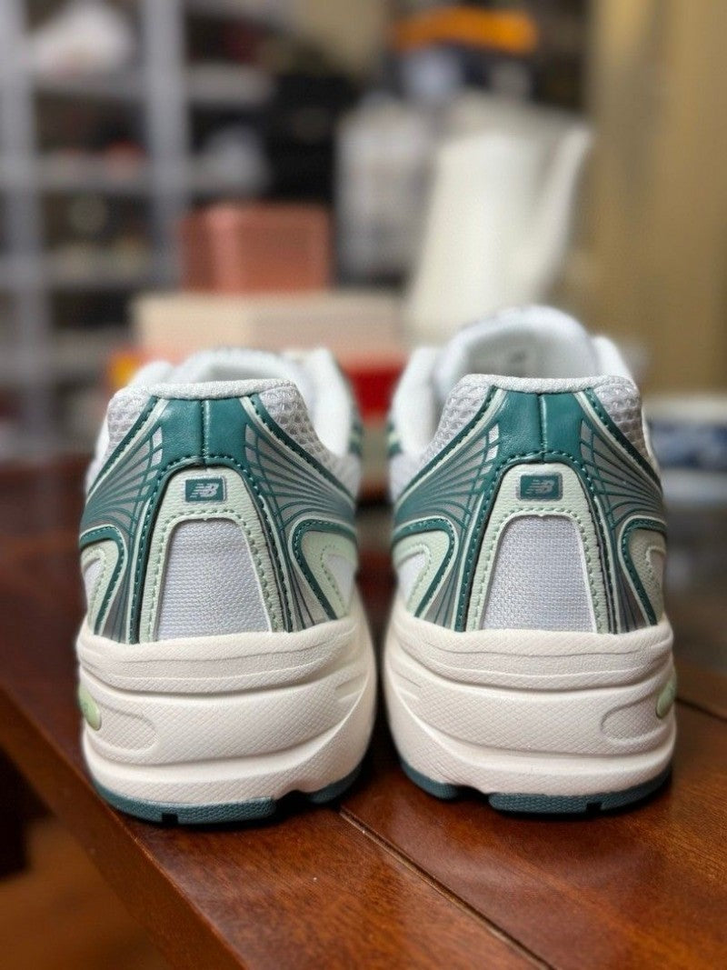 New Balance 740 Trainers White Marsh Green Casual Shoes