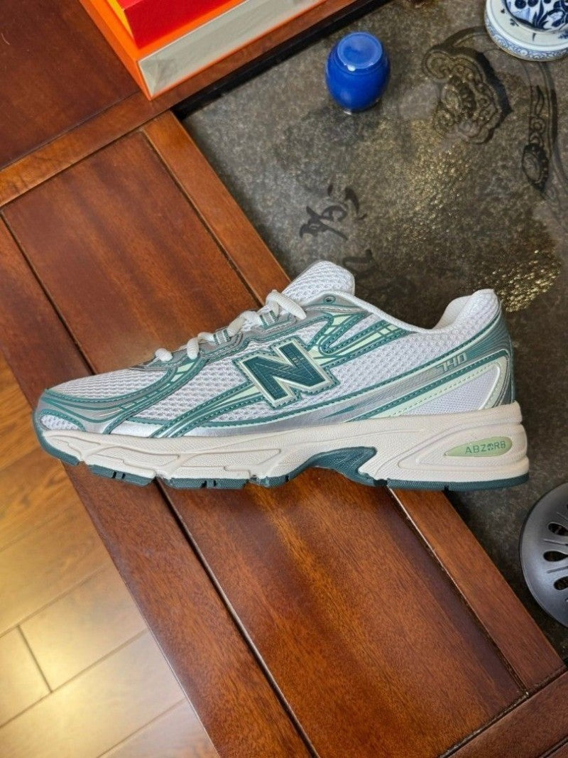New Balance 740 Trainers White Marsh Green Casual Shoes