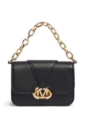 valentin  o garavani small vlogo oclock leather shoulder bag with box 512