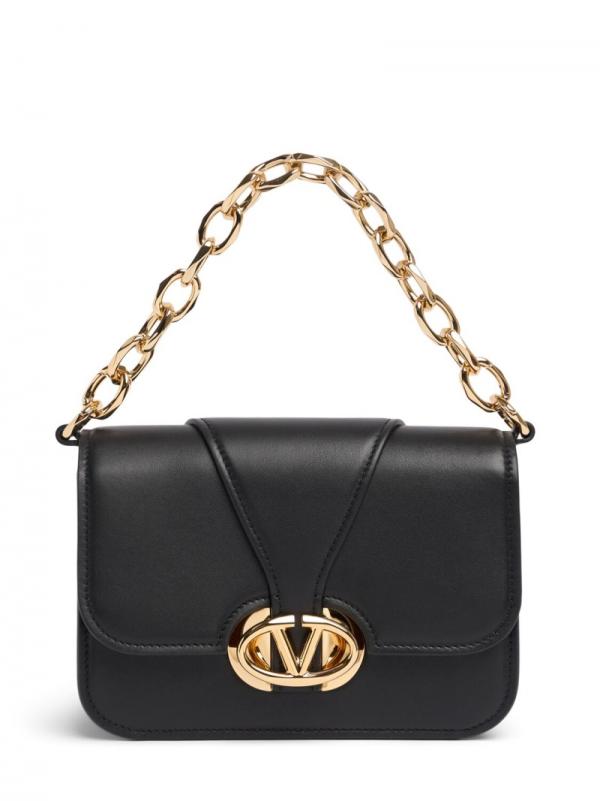valentin  o garavani small vlogo oclock leather shoulder bag with box 512