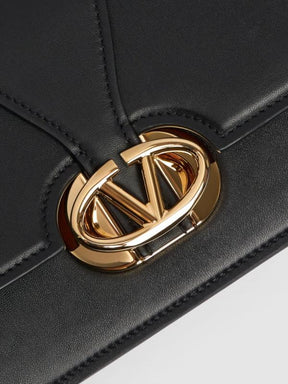 valentin  o garavani small vlogo oclock leather shoulder bag with box 512