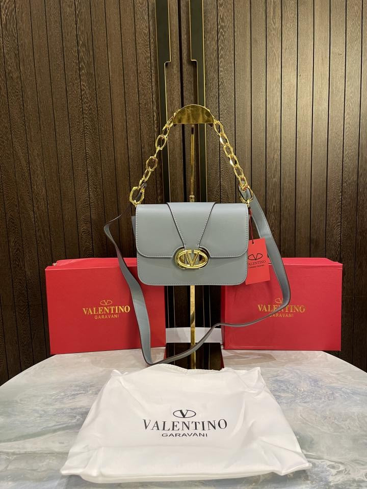 valentin  o garavani small vlogo oclock leather shoulder bag with box 513