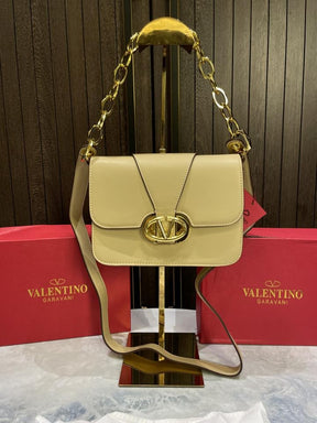 valentin  o garavani small vlogo oclock leather shoulder bag with box 514
