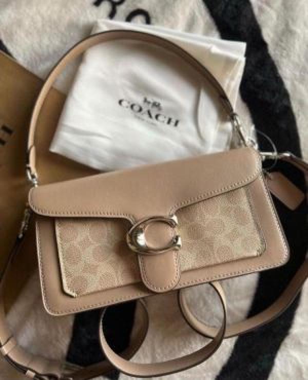Coach  Tabby  26  Shoulder  Bag  With  OG  Box  &  Dust  Bag  (Beige  Cream)  5228