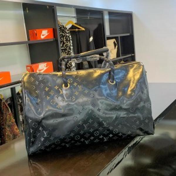 LOUIS  VUITTON  LV  MONOGRAM  PREMIUM  BLACK  DUFFLE  BAG  CLASSIC  UNISEX  2006