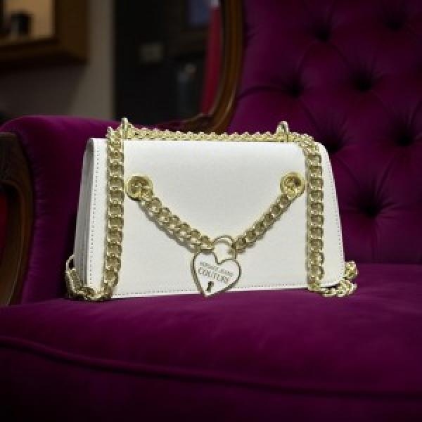 VERSACE  JEANS  COUTURE  Deluxe  Chain  Black  Messenger  Bag  with  box  2097