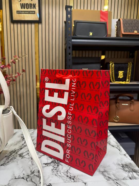 Diese  l 1dr shoulder bag premium quality with box and dust bag including carry bag (white)