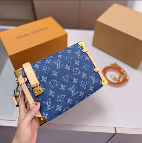 louis vuitton side trunk denim 1 with magnetic box 01