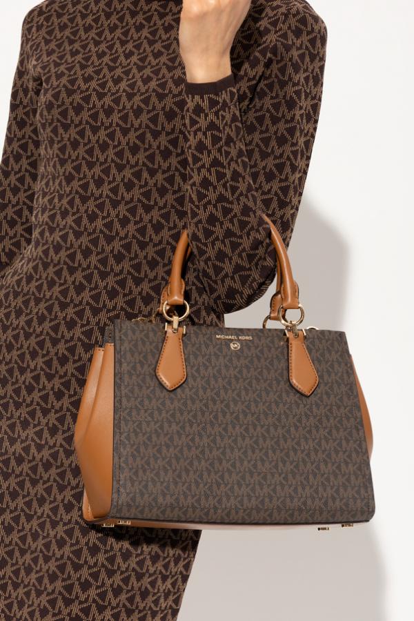 MICHEAL KORS  E STRIPE SATCHEL BAG