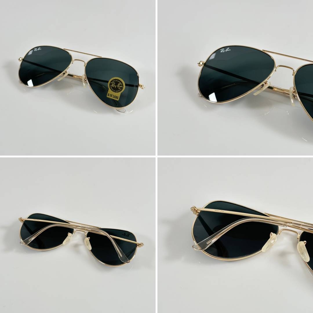Rayban Aviator 3026 Gold Black (GLASS)
