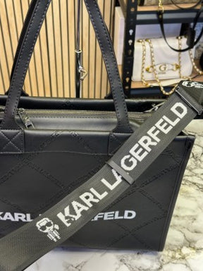 KARL LAGERFELD PREMIUM TOTE WITH DUST BAG (BLACK) Z7354
