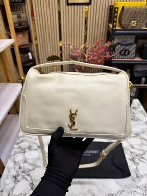 Ysl Yves Saint Laurent Le Hobo Bag (White)