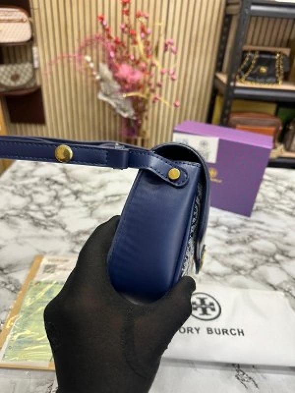 TOR  Y BURCH DIGERNER SLING WITH OG BOX AND DUST BAG PREMIUM QUALITY (NAVY)