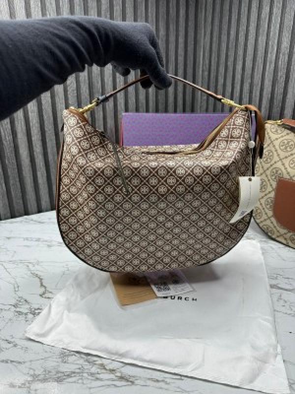 TOR  Y BURCH BRITTEN SATCHEL WITH OG BOX AND DUST BAG (SMALL MONO) (S14) DAMAGE BOX