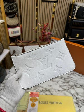 Louis  Vuitton Neverfull MM Bag With Box And Dust Bag (White)