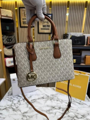 Michael  Kors Camille Satchel Bag With Box And Dust Bag Including CarryBag (Beige)