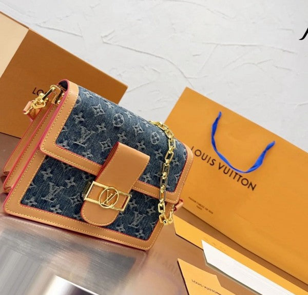 louis vuitton denim sling bag with box 27