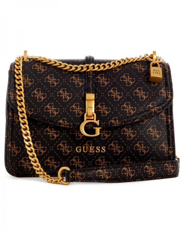 Guess  shoulder sling bag with og box(416 coffe)