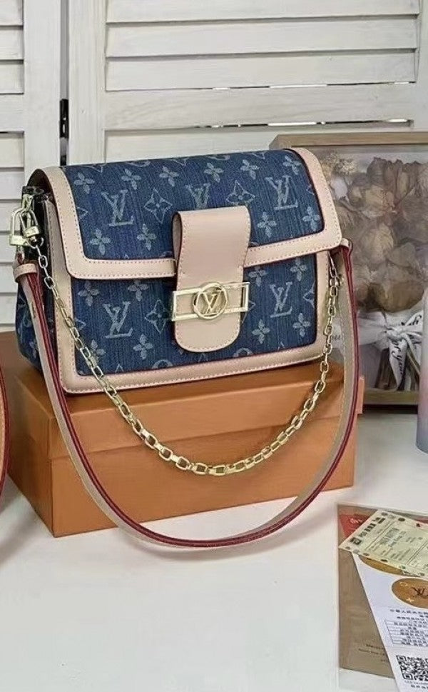 louis vuitton denim sling bag with box 30