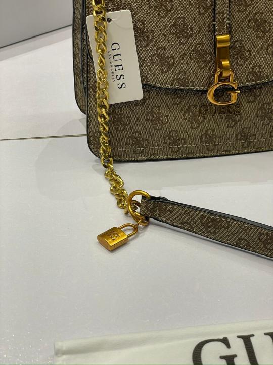 Guess  shoulder sling bag with og box(416 khaki)