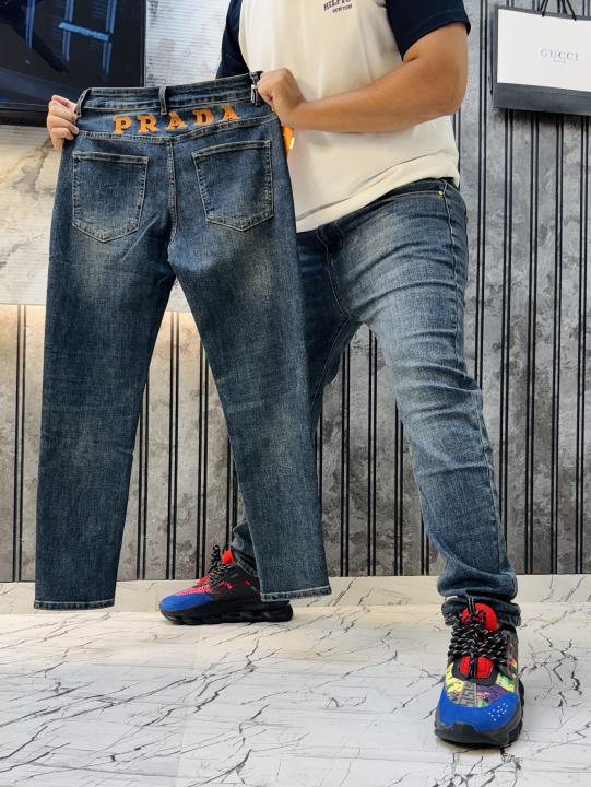 Prada Milano imported thin fabric denim jeans