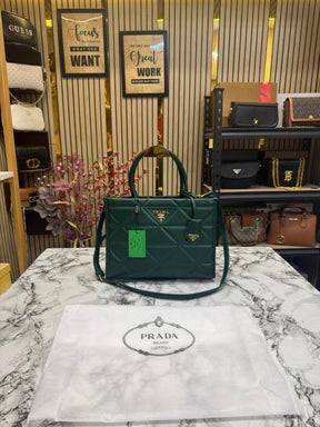 Prada  Symbol  Tote  Bag  Premium  Quality  With  Dust  Bag  (Green)