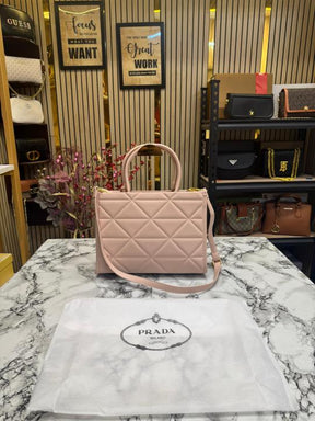 Prada  Symbol  Tote  Bag  Premium  Quality  With  Dust  Bag  (Pink)